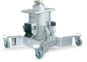 Baureihe Pit Star F GHUSFFTT 14/14/14 - Lasthub automatisch über Luftmotor, hydraulisch pneumatischer Schnellhub, hydraulisch-pneumatische Zwangrückführung, hydraulische Fußpumpe für Feinhub und Teillast, Heber frei auf Grubenboden verfahrbar.