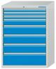 Schubladenschrank Serie 500 - Schubladenschrank mit 8 Schubladen | L x B x H: 555 x 736 x 1019 mm