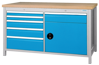Kastenwerkbank Serie 1500/700K - Werkbank für Schubladenserie 700 | L x B x H: 1500 x 750 x 859