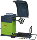 PKW- und LKW-Wuchtmaschine WBE 5210 - für NFZ- und PKW-Räder mit Felgendurchmesser 10 - 26,5", Felgenbreite bis 20" und max. Raddurchmesser 1200 mm | LED-Display, Radlift | Farbe RAL 6018